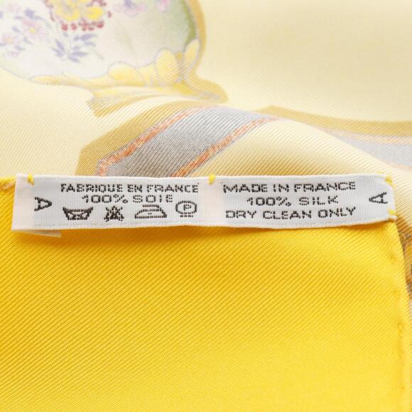 HERMES Yellow Silk Scarf - Picture 3 of 5